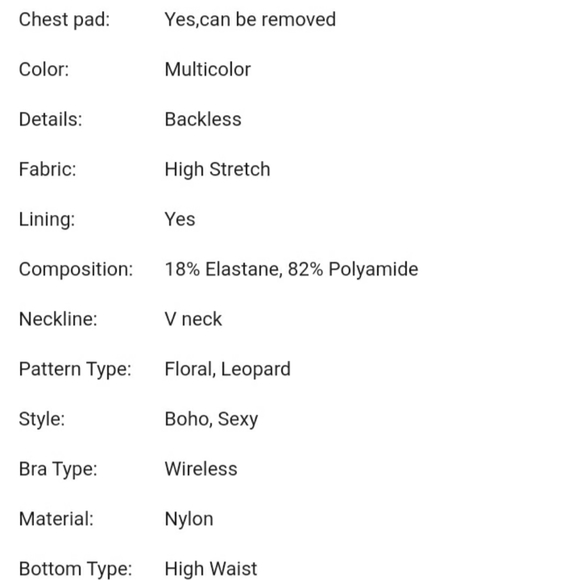 Leopard Floral Printed One Piece Sexy Swimsuit - Picture 7 of 9